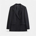 Blazer doppiopetto con revers a dentello – Nero