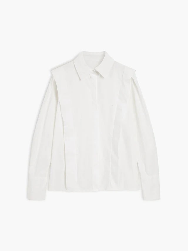 Camicia con colletto a punta e maniche a sbuffo