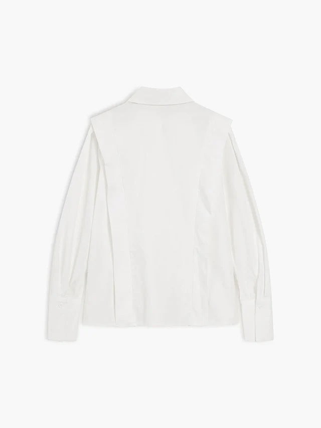 Camicia con colletto a punta e maniche a sbuffo