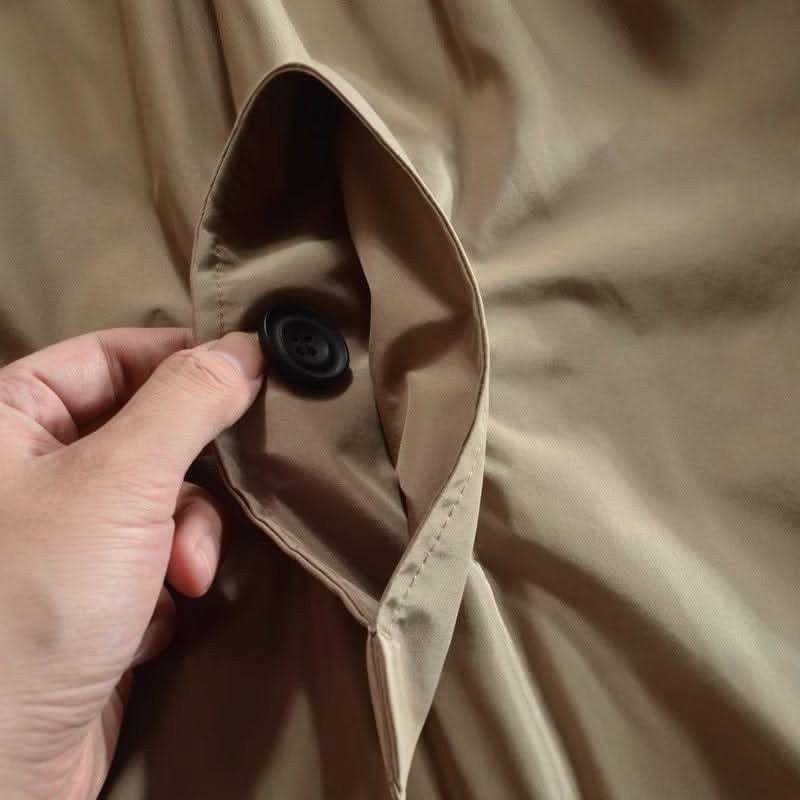 Cappotto monopetto con colletto a punta